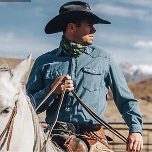 Wrangler Cowboy Cut Pearl Snap Shirt Large